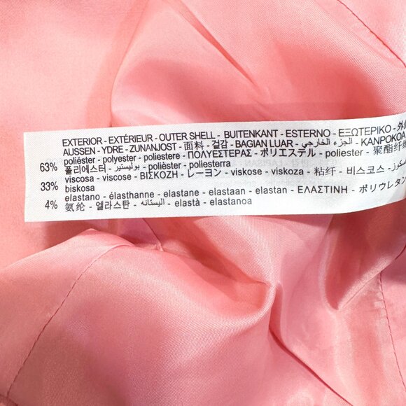 NWT ZARA Blazer Blush Pink Salmon Pink Single Button Closure Women's Size 4 - Picture 7 of 8